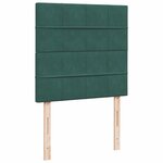 vidaXL Sommier à lattes de lit et matelas Vert foncé 80x200 cm Velours