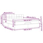 VidaXL Cadre de lit ottoman avec matelas gris clair 160x200 cm velours