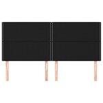vidaXL Tête de lit Noir 160x5x118/128 cm Tissu