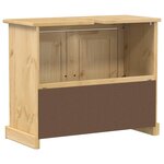 vidaXL Armoire lavabo de salle de bain Corona bois de pin massif