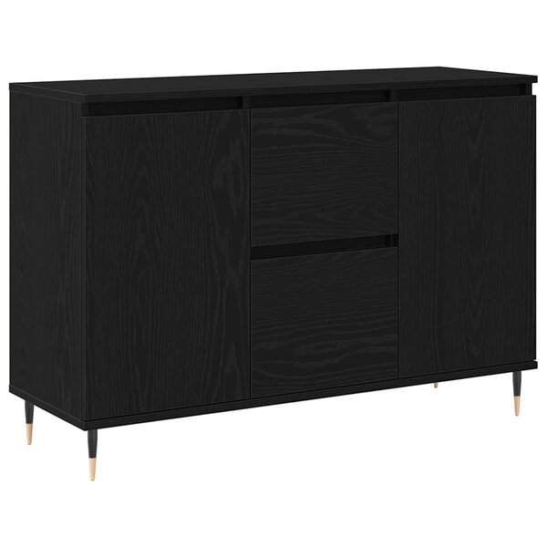 vidaXL Buffet Chêne noir 101 5 x 35 x 70 cm Bois d'ingénierie
