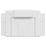 vidaXL Coussin de tête de lit blanc 90 cm similicuir
