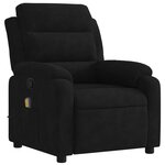vidaXL Fauteuil de massage inclinable noir velours