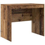 vidaXL Bureau avec rangement vieux bois en bois d'ingénierie