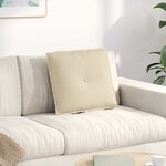 vidaXL Coussin de Dos Crème 50 x 19 x 45 cm tissu
