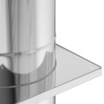 vidaXL Extension de Conduit Argent 35 x 35 x 132 cm Acier inoxydable