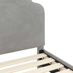 vidaXL Cadre de lit pour enfants avec tête de lit Gris clair Velours