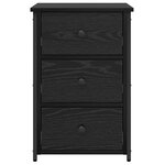 vidaXL Ensemble de tables de nuit en chêne noir Chêne noir Bois d'ingénierie
