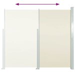 vidaXL Auvent latéral de patio 160x300 cm Couleur crème