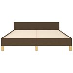 vidaXL Cadre de lit sans matelas marron foncé 140x190 cm tissu
