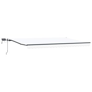 vidaXL Auvent Rétractable Blanc 500 ×300 cm tissu