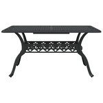 vidaXL Ensemble de salle à manger pour jardin 5 Pièces Noir Aluminium
