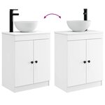 vidaXL Meuble de salle de bain avec évier Blanc 54 x 35 x 83 cm