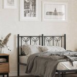 vidaXL Tête de lit métal noir 120 cm