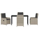 vidaXL Ensemble de salle à manger pour jardin 5 Pièces Gris clair