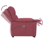 vidaXL Fauteuil électrique de massage Bordeaux Tissu