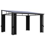 vidaXL Belvédère avec rideau 405x294x244 cm Anthracite