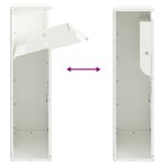 vidaXL Boîte de dépôt de colis avec porte Blanc 44 x 22 x 82 cm Acier