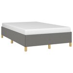 vidaXL Cadre de lit sans matelas gris foncé 120x190 cm tissu