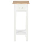 vidaXL Table d'appoint Blanc 27 x 27 x 65 5 cm Bois