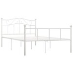 vidaXL Cadre de lit sans matelas blanc métal 120x200 cm