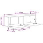 Meubles TV vidaXL 2 Pièces Chêne Noir 100x30x30 cm Bois d'ingénierie