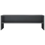 vidaXL Meuble TV Gris brillant 120x40x40 cm Bois d’ingénierie