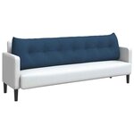 vidaXL Coussin de Dos Bleu 200 x 24 x 50 cm tissu