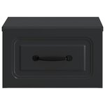 vidaXL Cabinet de chevet mural avec tiroir Noir 34 5 x 33 x 20 cm
