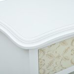 Vidaxl table de chevet blanc et gris 40x30x62 cm mdf