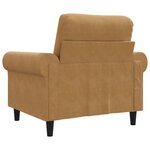 vidaXL Fauteuil Marron 60 cm Velours