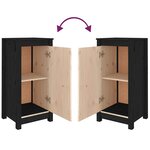 vidaXL Buffets 2 Pièces noir 39x35x80 cm bois massif de pin
