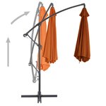 vidaXL Parasol déporté avec mât en aluminium Terre cuite 300 cm