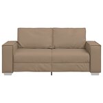 vidaXL Canapé Loveseat 180 cm avec coussin Cappuccino Faux cuir