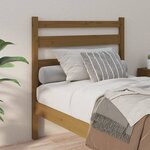vidaXL Tête de lit Marron miel 106x4x100 cm Bois massif de pin