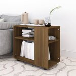 vidaXL Table d'appoint Chêne marron 70x35x55 cm Bois d'ingénierie
