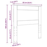 vidaXL Tête de lit avec tête de lit Chêne fumé 80 cm Bois d'ingénierie
