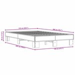 vidaXL Cadre de lit sans matelas chêne marron 120x200 cm