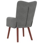 vidaXL fauteuil Gris foncé 63 x 67 x 94 cm Velours
