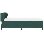 Lit à ressorts vidaXL avec matelas vert foncé 80x200 cm en velours