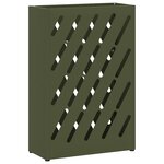 vidaXL Porte-parapluie avec stockage Vert olive 28 x 12 x 41 cm Acier