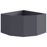 vidaXL Jardinière d'Angle Anthracite 60 x 60 x 35 cm Acier