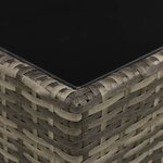 vidaXL Salon de jardin 4 Pièces avec coussins résine tressée gris