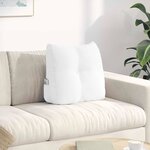 vidaXL Coussin de Dos Blanc 45 x 24 x 50 cm tissu