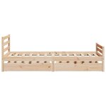 vidaXL Cadre de lit sans matelas 100x200 cm bois massif de pin