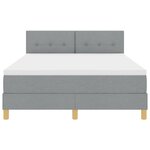 vidaXL Lit à ressorts avec matelas gris clair 160x200 cm Tissu