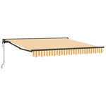 vidaXL Auvent Rétractable Jaune et blanc 300x250 cm tissu