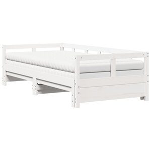 vidaXL Lit de jour et lit gigogne et matelas 90x200 cm bois pin massif