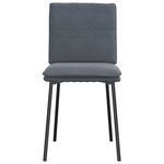 vidaXL Chaises à manger lot de 2 Gris foncé Velours
