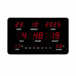 Perel Horloge murale à LED 37 8x25 8 cm Noir